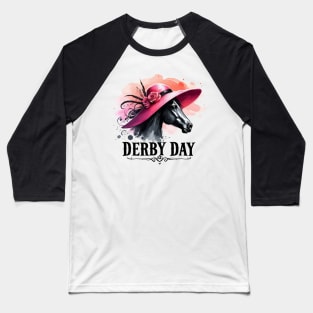 Derby Day Party Funny Horse Racing Lover Baseball T-Shirt